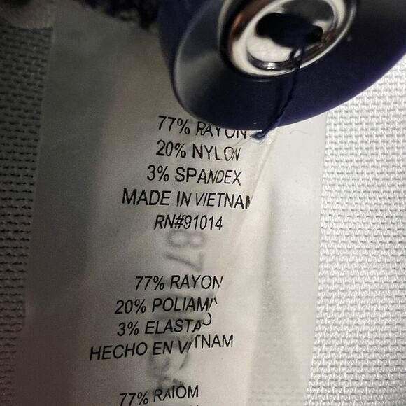 EPNY Golf Tricolor Dash Diagonal Shorts Inky Blue Multi Fitted Stretch Size M - Picture 10 of 12